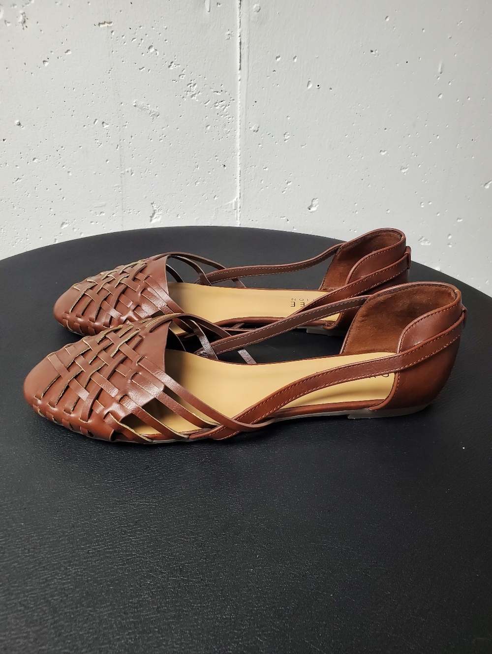 Woven Slingback Flat Shoes Journee Collection - Brown Sz 12